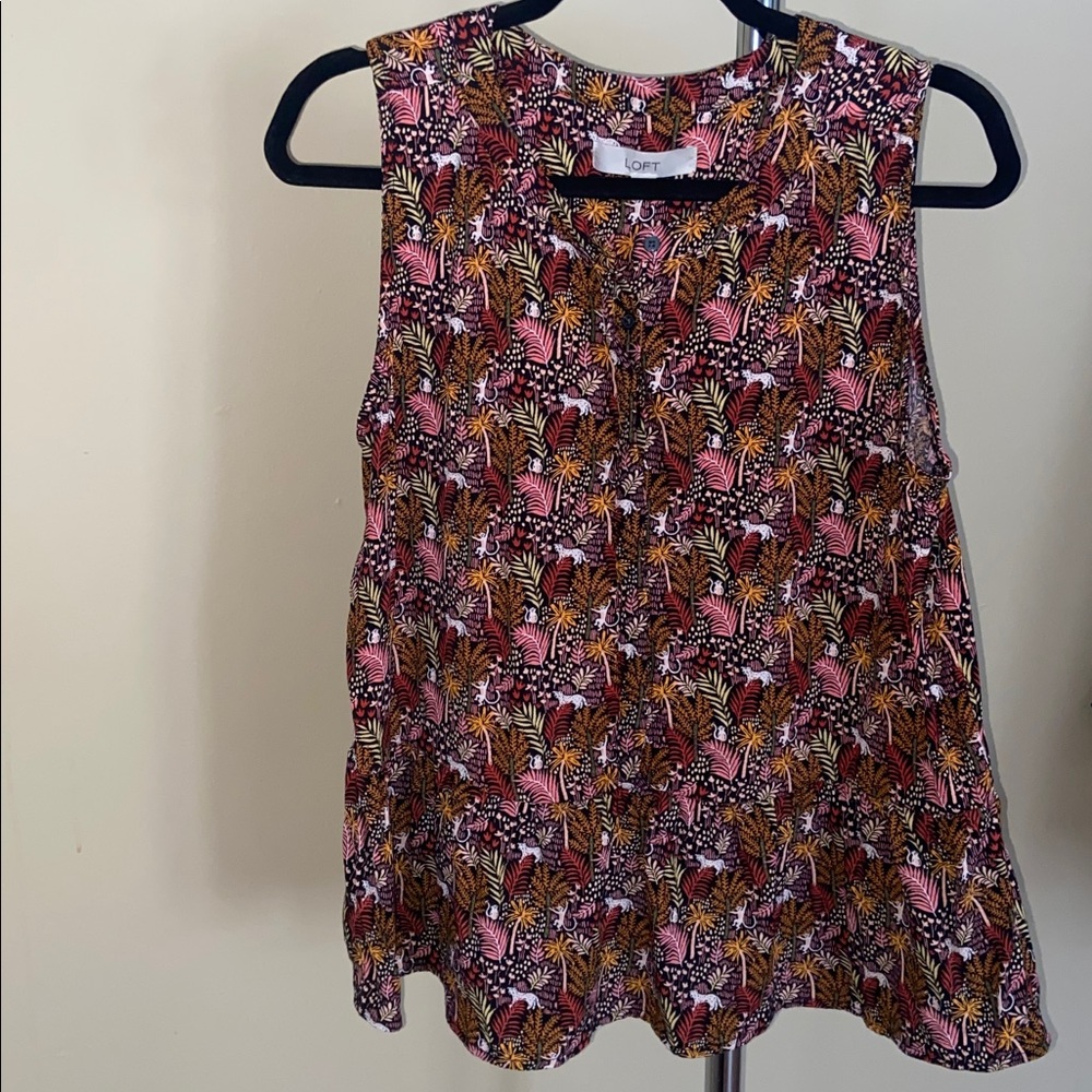 Loft Sleeveless peplum tank